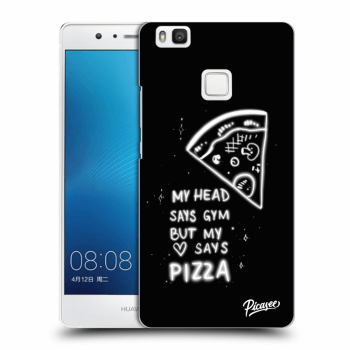 Picasee silikonowe czarne etui na Huawei P9 Lite - Pizza