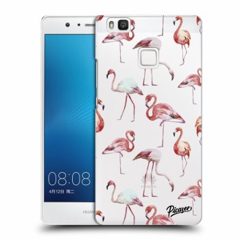 Picasee silikonowe przeźroczyste etui na Huawei P9 Lite - Flamingos