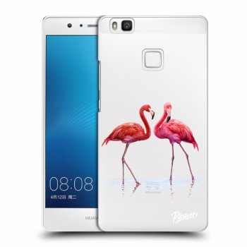 Picasee silikonowe przeźroczyste etui na Huawei P9 Lite - Flamingos couple