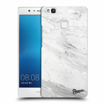 Picasee silikonowe przeźroczyste etui na Huawei P9 Lite - White marble