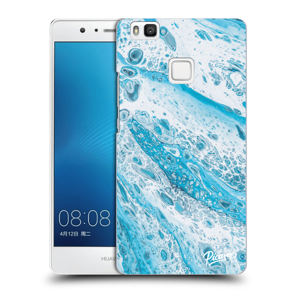Picasee silikonowe przeźroczyste etui na Huawei P9 Lite - Blue liquid