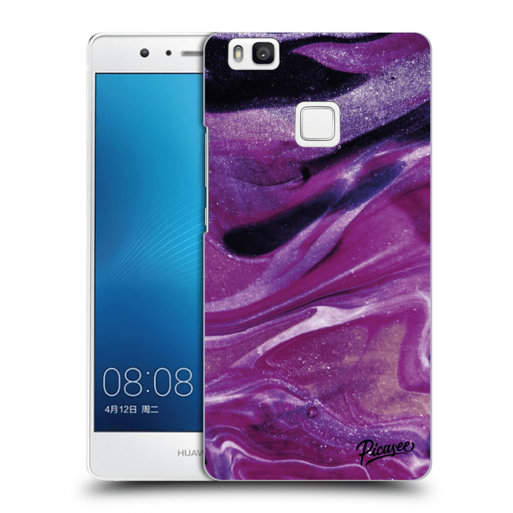 Picasee silikonowe przeźroczyste etui na Huawei P9 Lite - Purple glitter