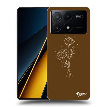 Etui na Xiaomi Poco X6 Pro - Brown flowers