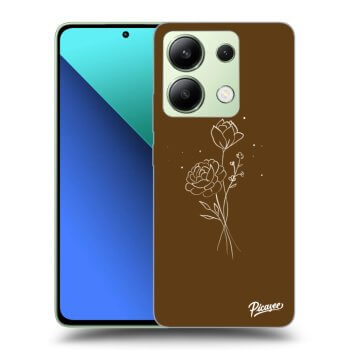 Etui na Xiaomi Redmi Note 13 5G - Brown flowers