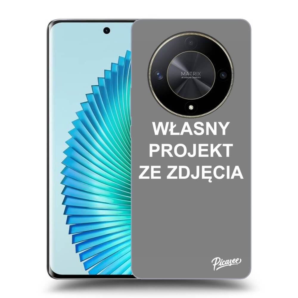 Picasee silikonowe czarne etui na Honor Magic6 Lite 5G - Własny projekt ze zdjęcia