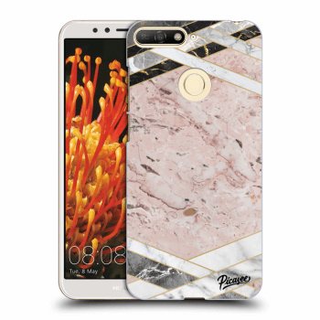 Etui na Huawei Y6 Prime 2018 - Pink geometry