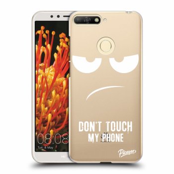 Picasee silikonowe przeźroczyste etui na Huawei Y6 Prime 2018 - Don't Touch My Phone