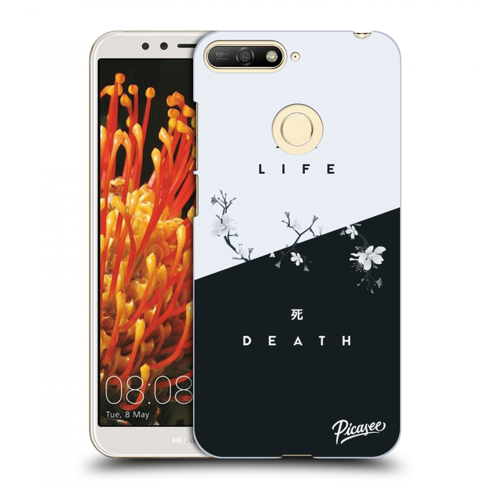 Picasee silikonowe czarne etui na Huawei Y6 Prime 2018 - Life - Death