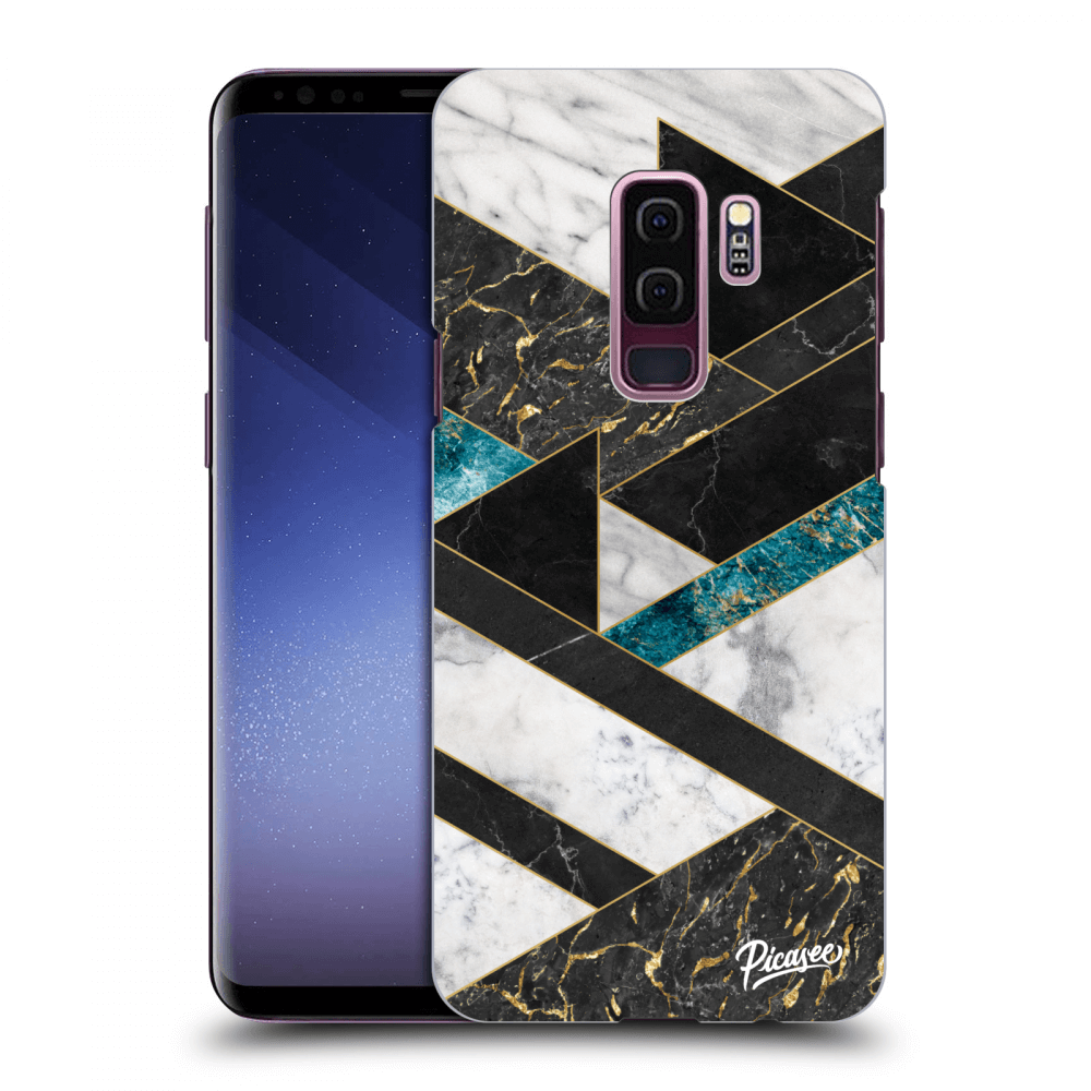 Picasee silikonowe przeźroczyste etui na Samsung Galaxy S9 Plus G965F - Dark geometry