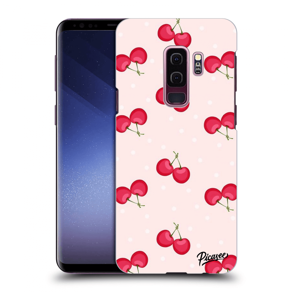 Picasee silikonowe czarne etui na Samsung Galaxy S9 Plus G965F - Cherries