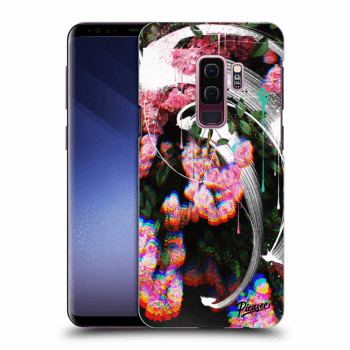 Picasee silikonowe czarne etui na Samsung Galaxy S9 Plus G965F - Rosebush white