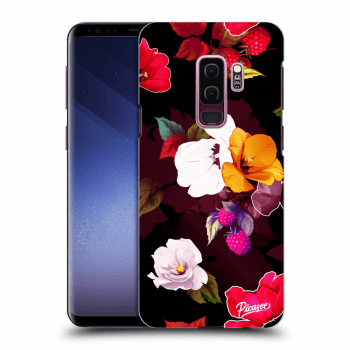 Picasee silikonowe czarne etui na Samsung Galaxy S9 Plus G965F - Flowers and Berries