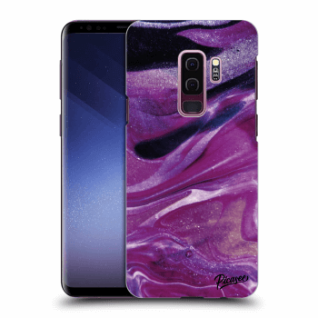 Picasee silikonowe czarne etui na Samsung Galaxy S9 Plus G965F - Purple glitter
