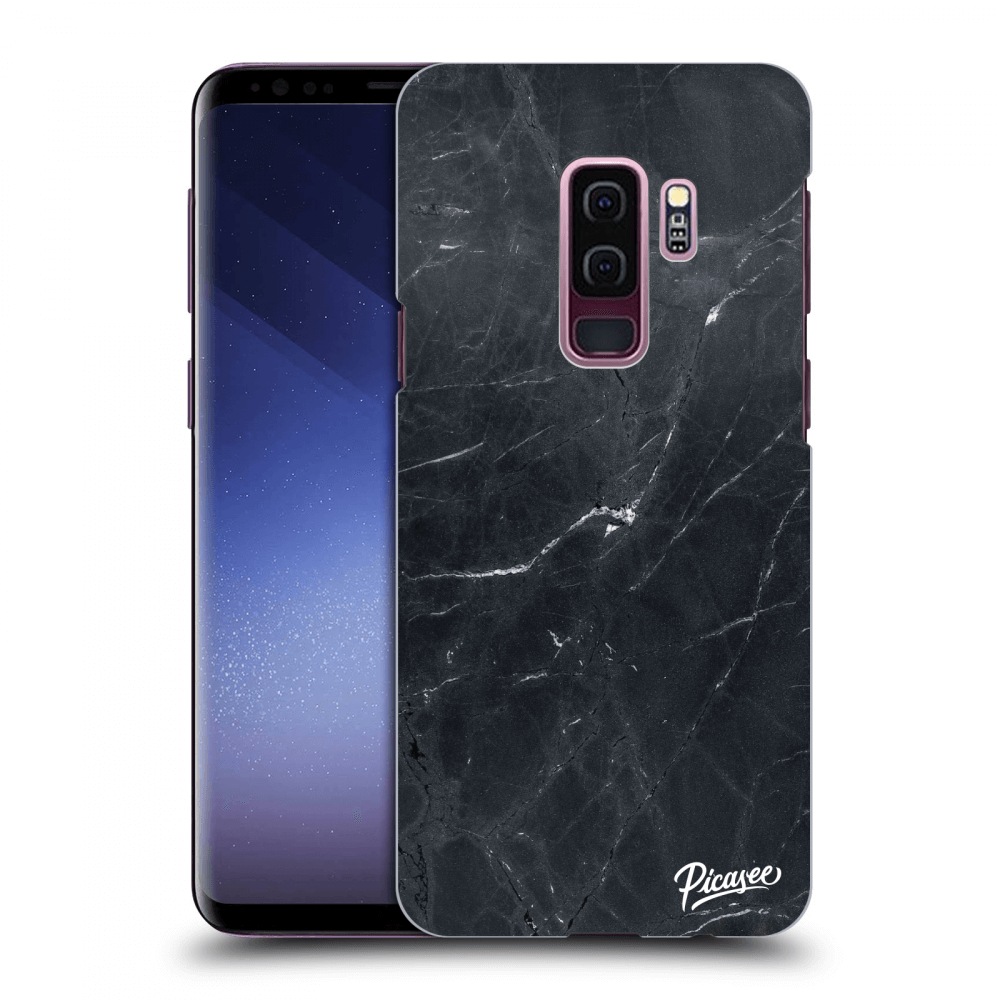 Picasee silikonowe czarne etui na Samsung Galaxy S9 Plus G965F - Black marble