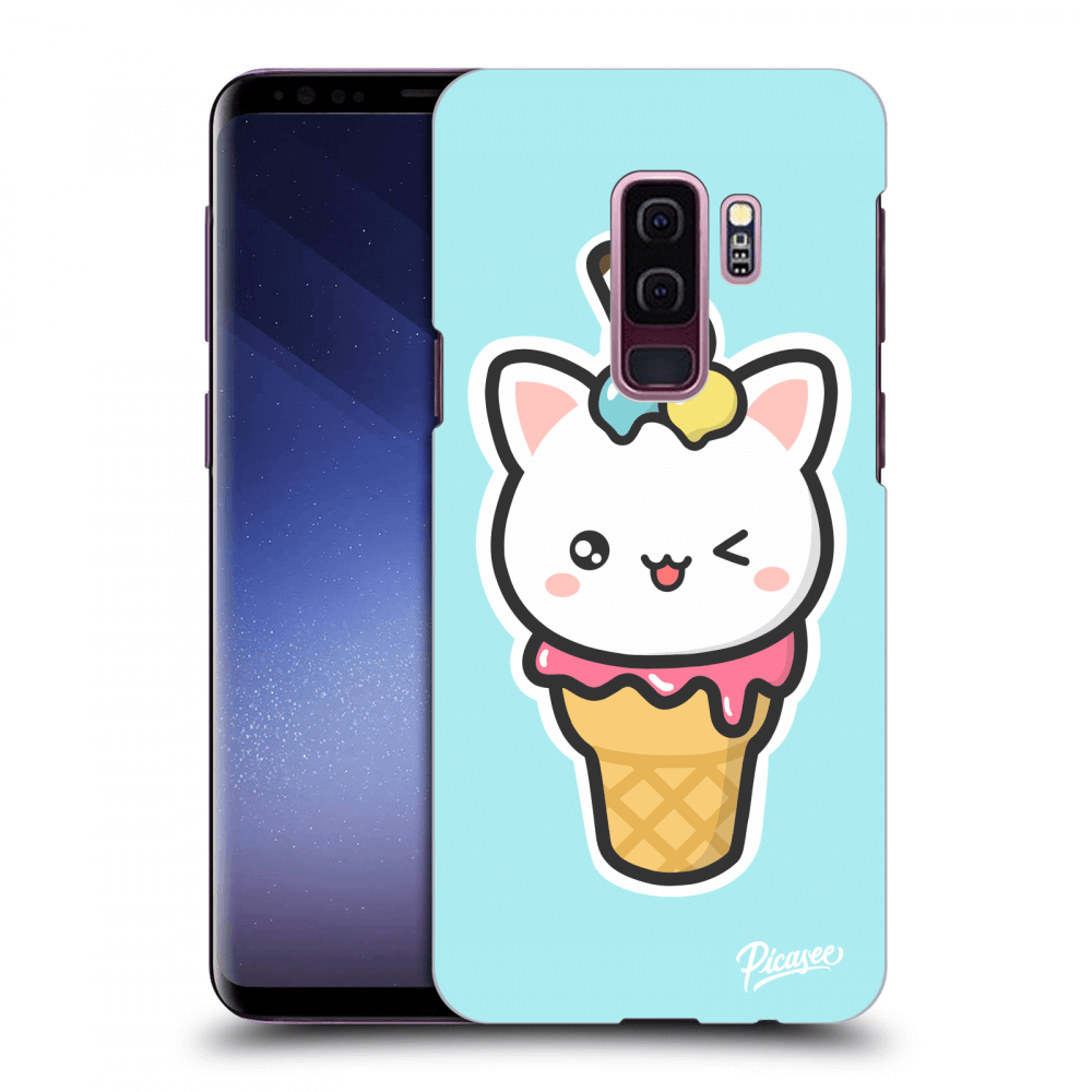 Picasee silikonowe czarne etui na Samsung Galaxy S9 Plus G965F - Ice Cream Cat