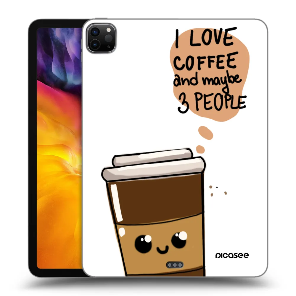 Picasee silikonowe czarne etui na Apple iPad Pro 11" 2024 (7.gen.) - Cute coffee