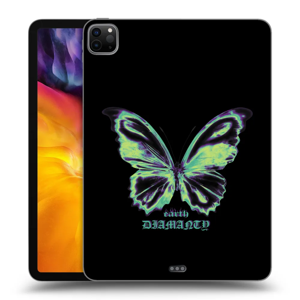 Picasee silikonowe czarne etui na Apple iPad Pro 11" 2024 (7.gen.) - Diamanty Blue