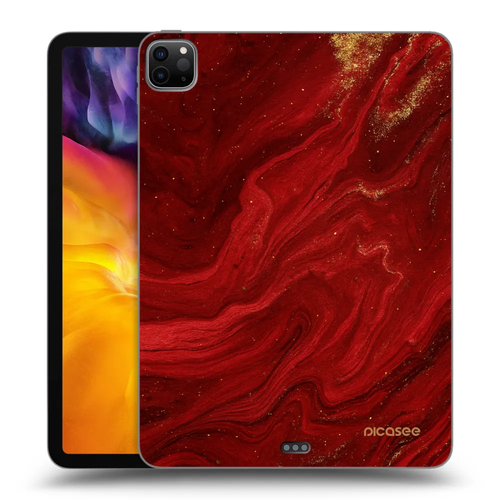 Picasee silikonowe czarne etui na Apple iPad Pro 11" 2024 (7.gen.) - Red