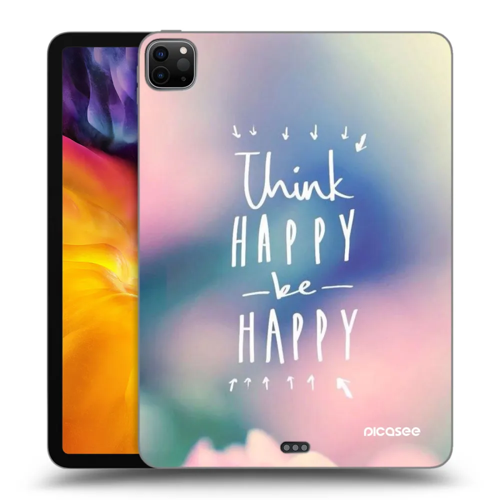 Picasee silikonowe czarne etui na Apple iPad Pro 11" 2024 (7.gen.) - Think happy be happy