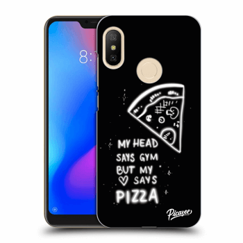 Picasee silikonowe czarne etui na Xiaomi Mi A2 Lite - Pizza