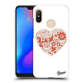 Picasee silikonowe przeźroczyste etui na Xiaomi Mi A2 Lite - Big heart