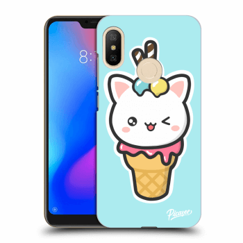 Picasee silikonowe czarne etui na Xiaomi Mi A2 Lite - Ice Cream Cat
