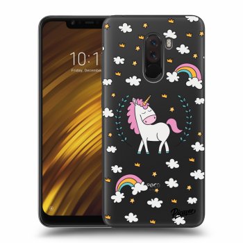 Picasee silikonowe przeźroczyste etui na Xiaomi Pocophone F1 - Unicorn star heaven