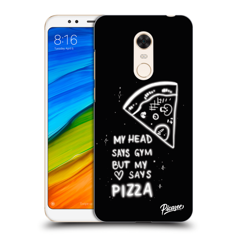 Picasee silikonowe przeźroczyste etui na Xiaomi Redmi 5 Plus Global - Pizza