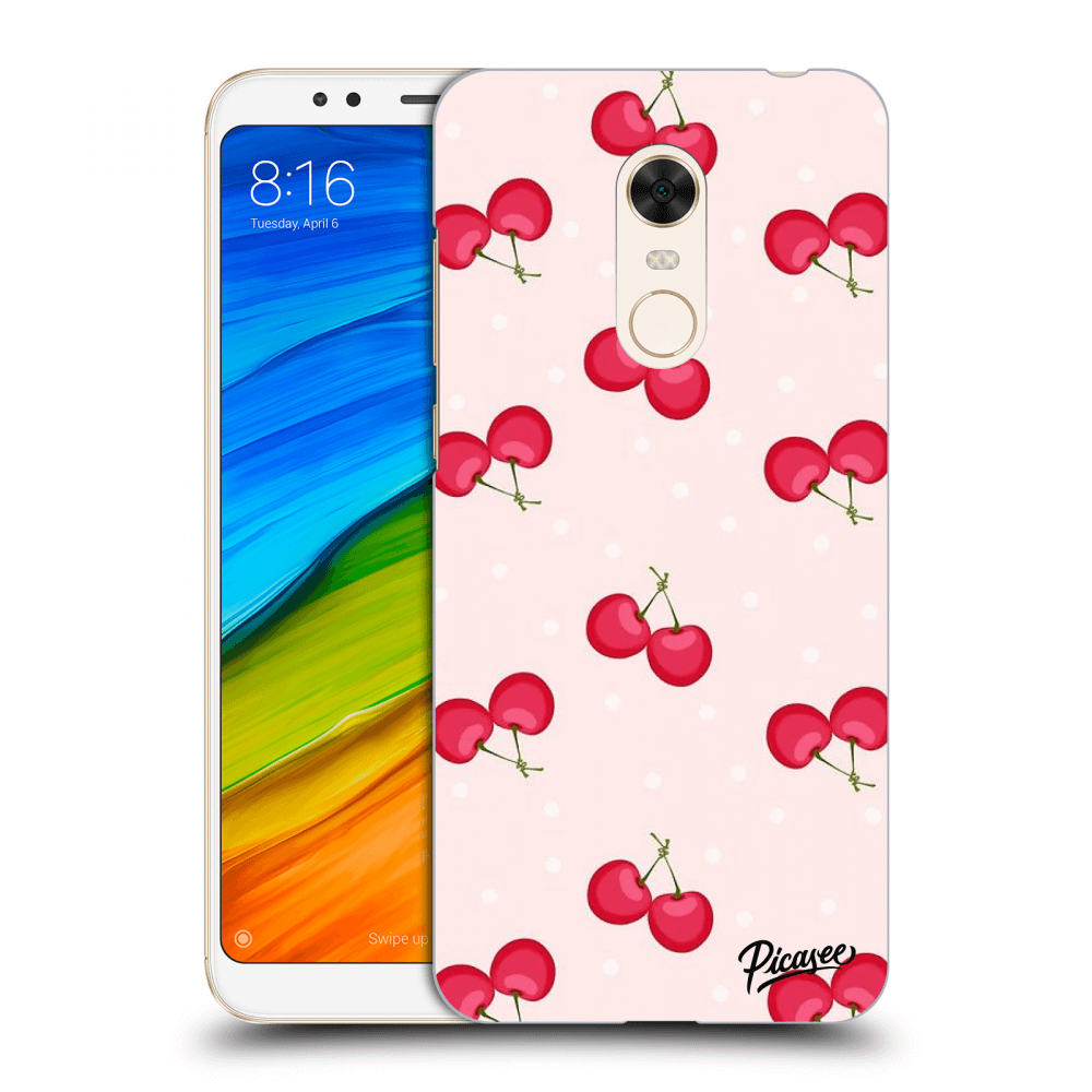 Picasee silikonowe przeźroczyste etui na Xiaomi Redmi 5 Plus Global - Cherries