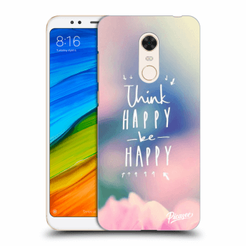 Picasee silikonowe przeźroczyste etui na Xiaomi Redmi 5 Plus Global - Think happy be happy