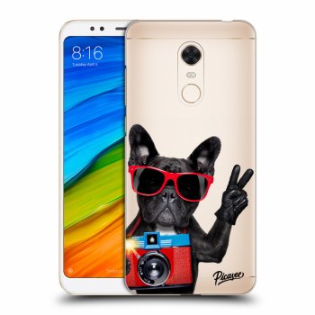 Picasee silikonowe przeźroczyste etui na Xiaomi Redmi 5 Plus Global - French Bulldog