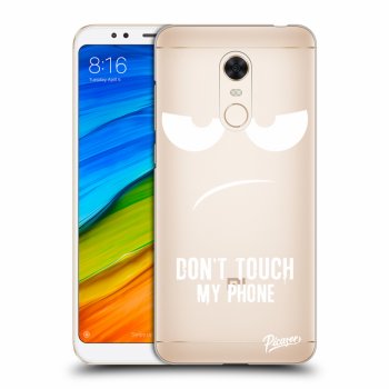 Picasee silikonowe przeźroczyste etui na Xiaomi Redmi 5 Plus Global - Don't Touch My Phone