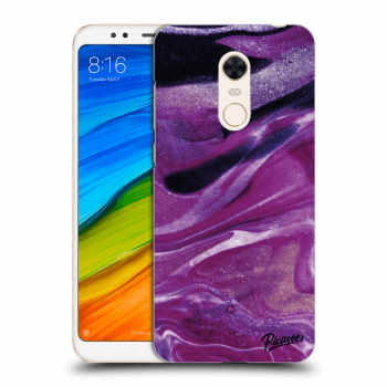 Picasee silikonowe przeźroczyste etui na Xiaomi Redmi 5 Plus Global - Purple glitter