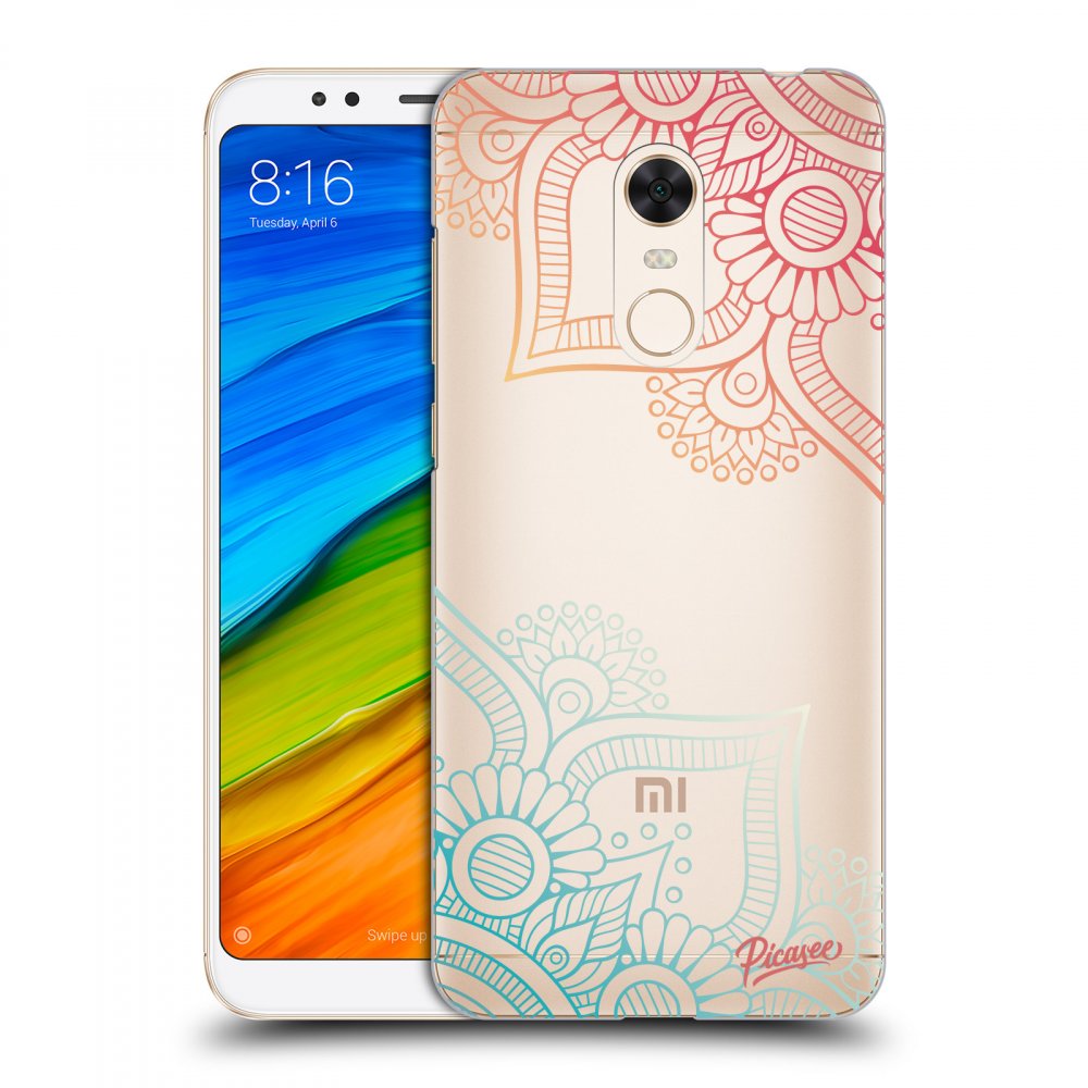Picasee silikonowe przeźroczyste etui na Xiaomi Redmi 5 Plus Global - Flowers pattern
