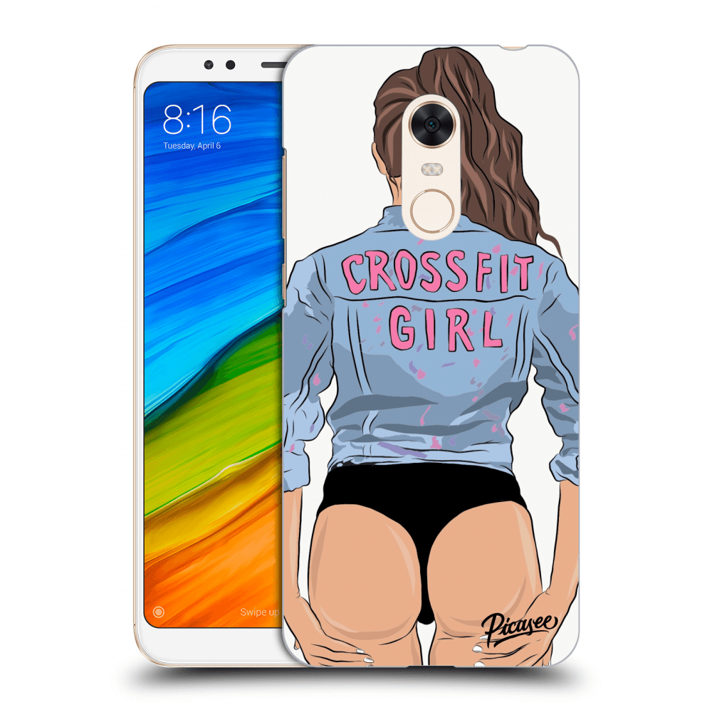 Picasee silikonowe przeźroczyste etui na Xiaomi Redmi 5 Plus Global - Crossfit girl - nickynellow