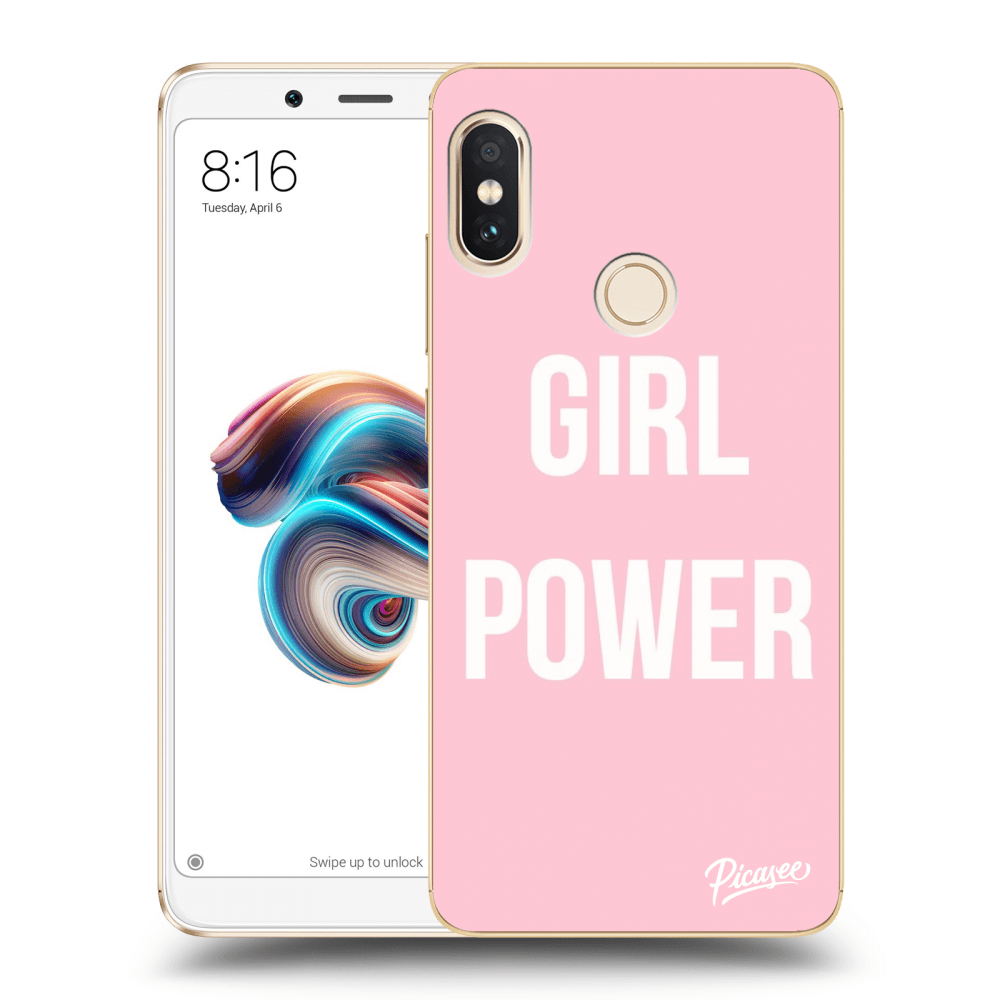 Picasee silikonowe przeźroczyste etui na Xiaomi Redmi Note 5 Global - Girl power