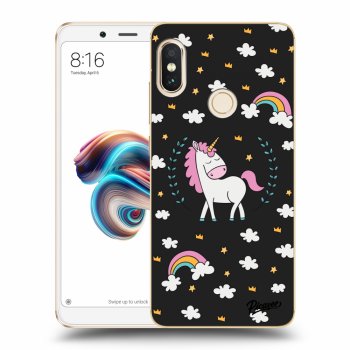 Picasee silikonowe czarne etui na Xiaomi Redmi Note 5 Global - Unicorn star heaven