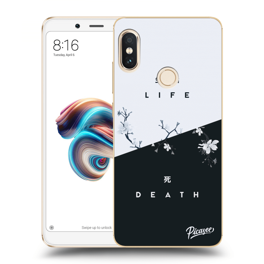 Picasee silikonowe przeźroczyste etui na Xiaomi Redmi Note 5 Global - Life - Death