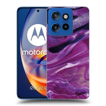 Etui na Motorola Edge 50 Neo - Purple glitter