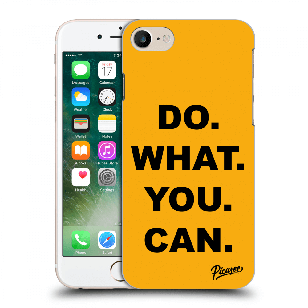 Picasee silikonowe przeźroczyste etui na Apple iPhone 7 - Do What You Can
