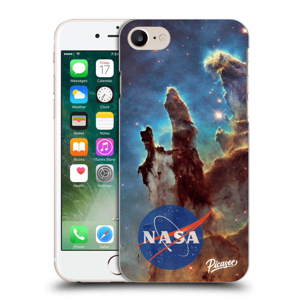 Picasee silikonowe przeźroczyste etui na Apple iPhone 7 - Eagle Nebula