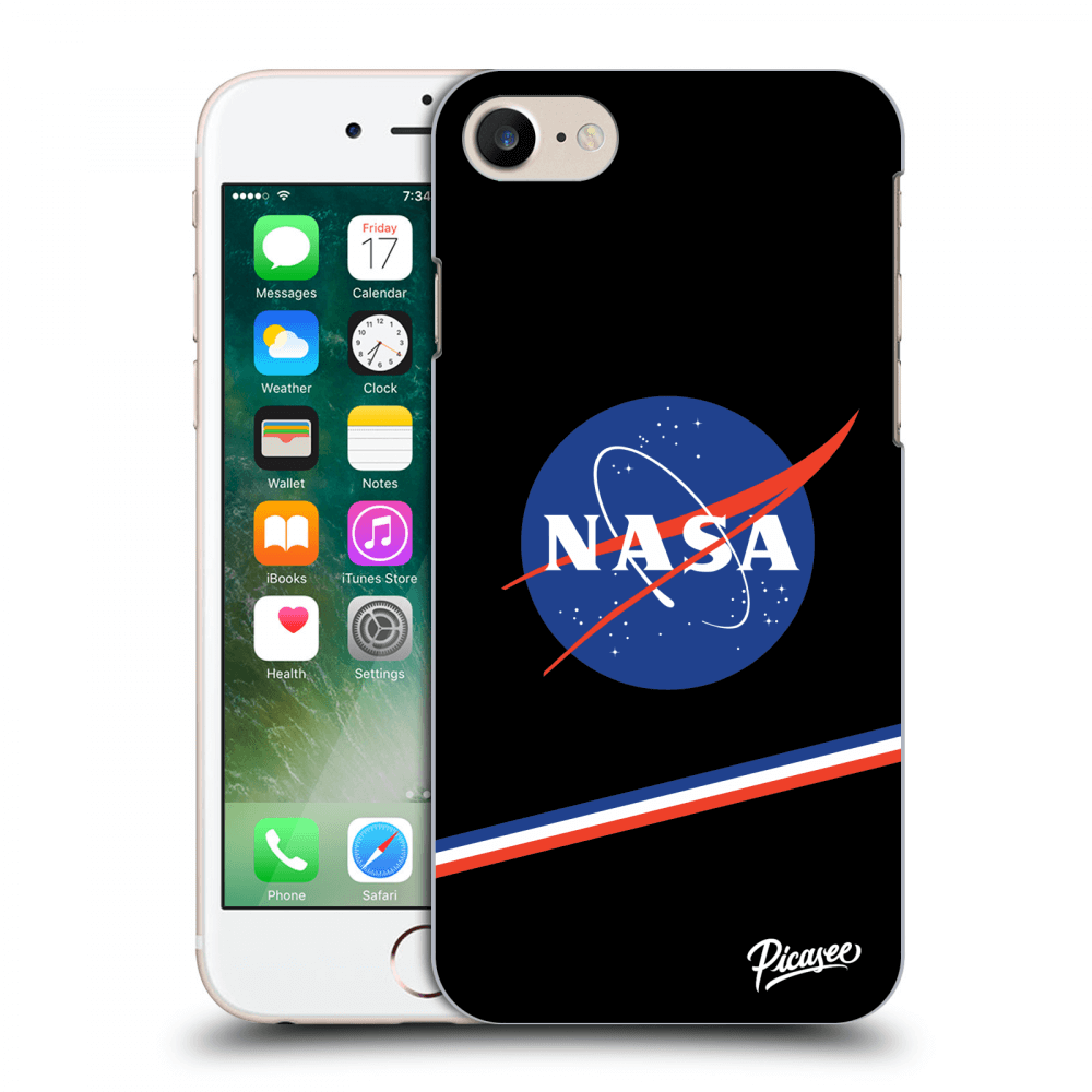 Picasee silikonowe przeźroczyste etui na Apple iPhone 7 - NASA Original
