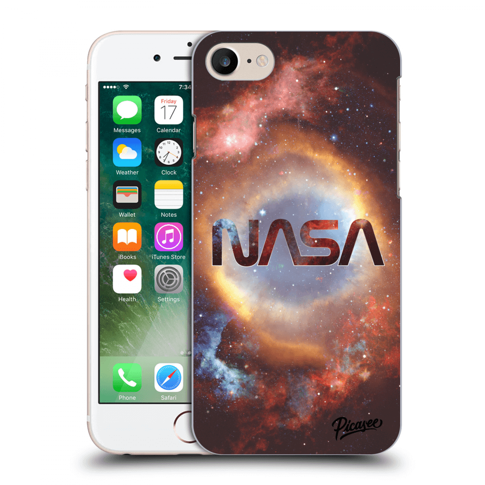 Picasee silikonowe przeźroczyste etui na Apple iPhone 7 - Nebula