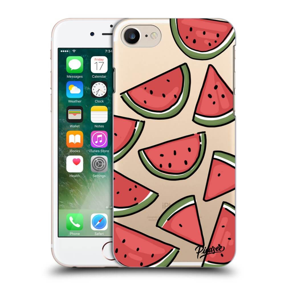 Picasee silikonowe przeźroczyste etui na Apple iPhone 7 - Melone