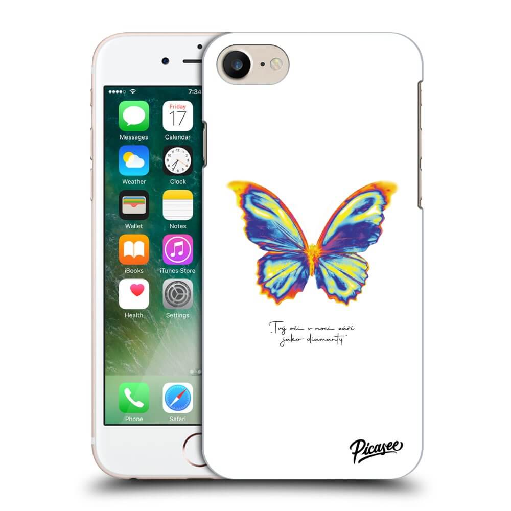 Picasee silikonowe przeźroczyste etui na Apple iPhone 7 - Diamanty White