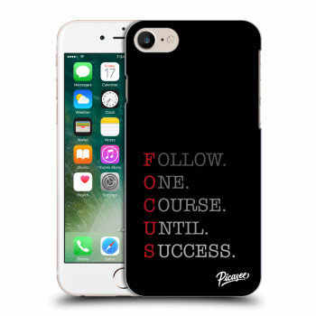 Picasee silikonowe czarne etui na Apple iPhone 7 - Focus