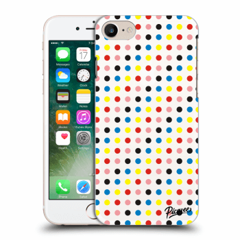 Picasee silikonowe mleczne etui do Apple iPhone 7 - Colorful dots