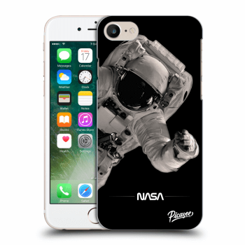 Picasee silikonowe czarne etui na Apple iPhone 7 - Astronaut Big