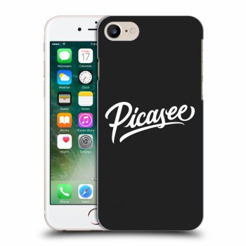 Picasee silikonowe czarne etui na Apple iPhone 7 - Picasee - White