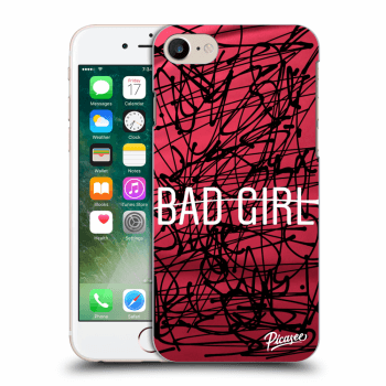 Picasee silikonowe przeźroczyste etui na Apple iPhone 7 - Bad girl